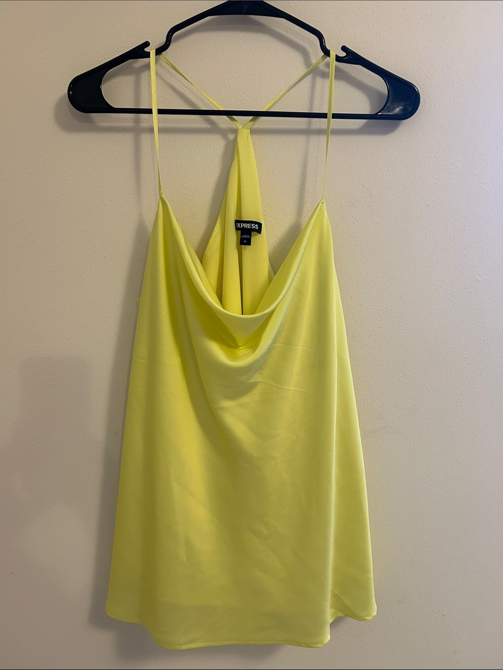 Express Neon Lime Cowl Neck Camisole